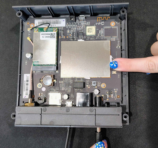 Holding the Recovery button while plugging in power to the Bobcat 285