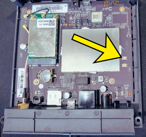 Recovery button location on Bobcat 285 PCB