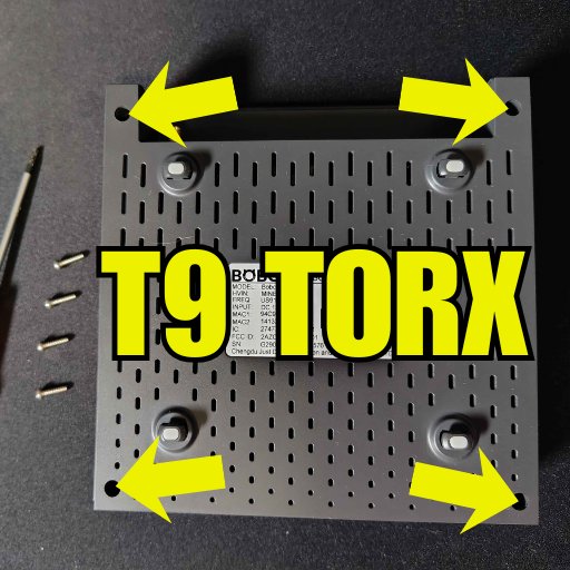 Remove the four T9 Torx screws to open the Bobcat 300 cover