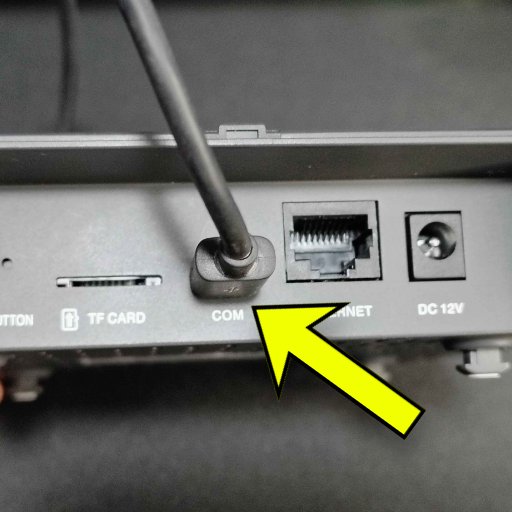 COM port on the back of the Bobcat 300 miner