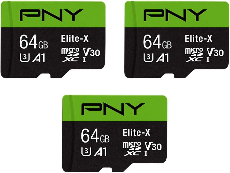 PNY 64GB U3 V30 MicroSD 3-pack