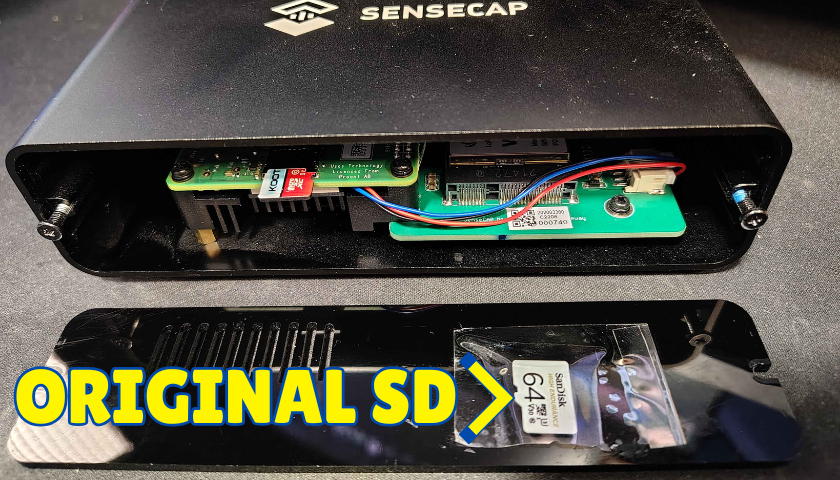 Removing original SD card from miner